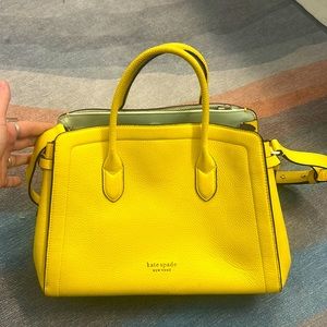Kate Spade Yellow Kristi Satchel Purse NEVER BEEN WORN